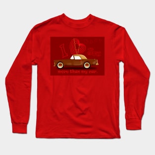 I love you more than my car - Red Long Sleeve T-Shirt